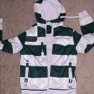 Empyre Green and White Stripped Jacket